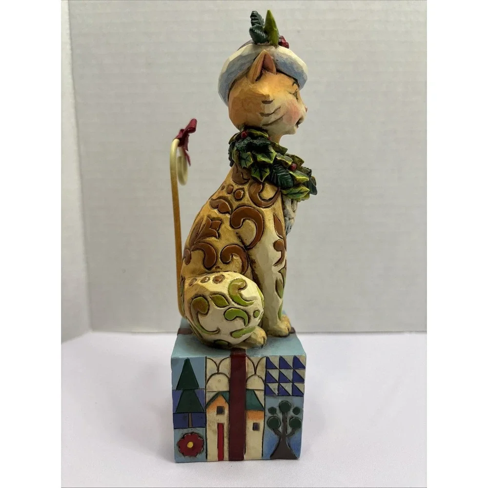2007 Jim Shore Heartwood Creek Santa Claws Christmas Cat Figurine 4007977 7.5 In